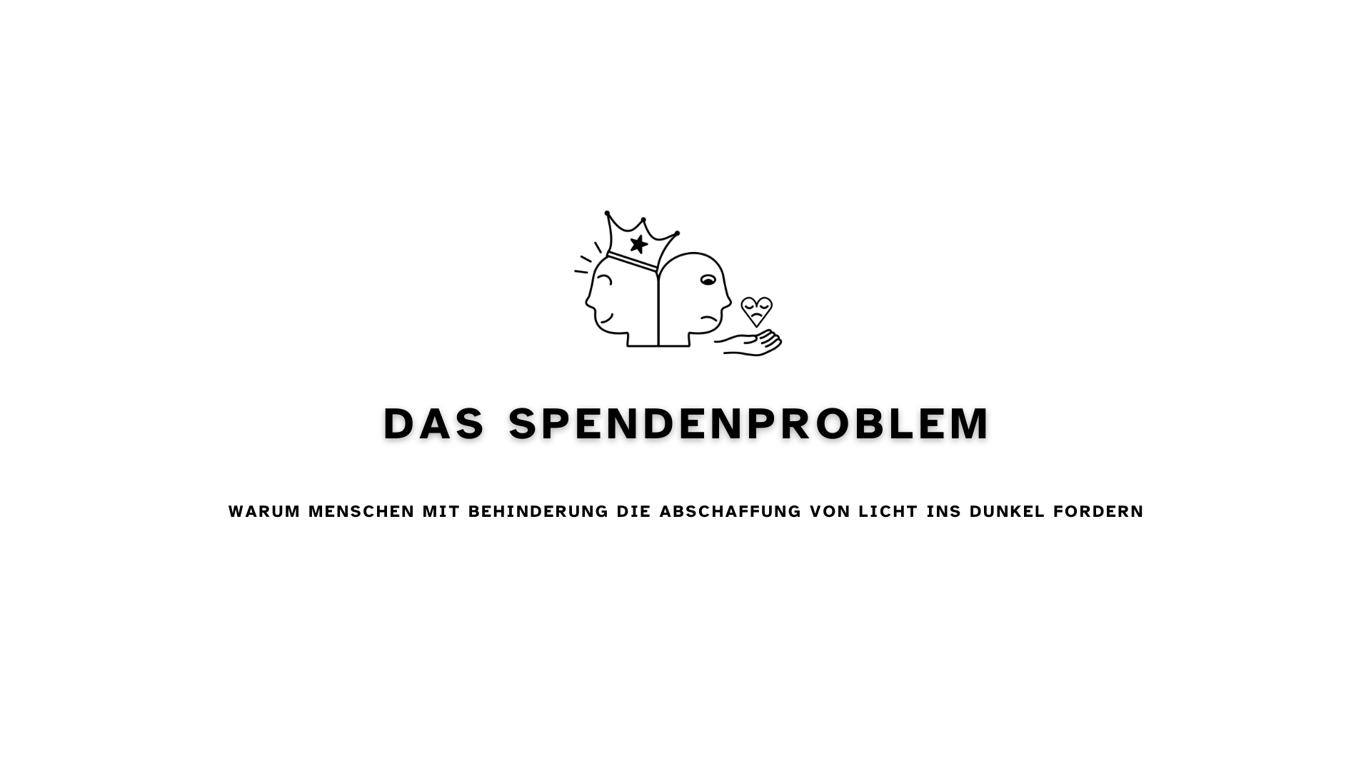 Logo mit 2 Köpfen, darunter der Titel der Doku