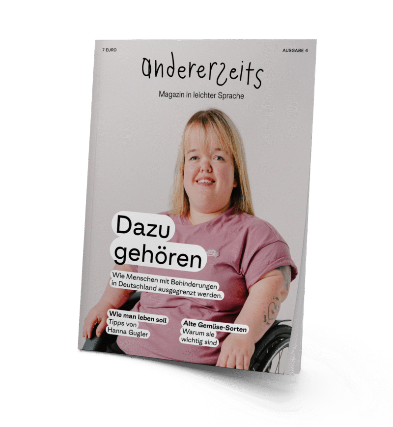Das Mock-Up der sechsten Ausgabe des Magazins in Leichter Sprache.