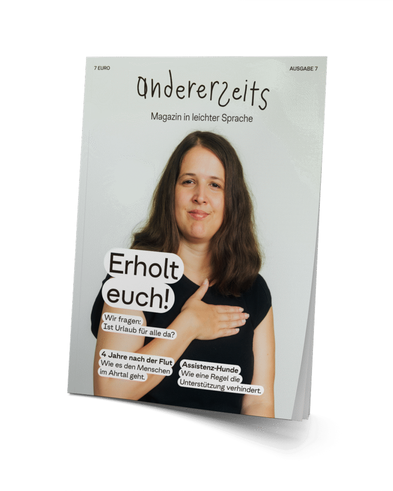 Das Mock-Up der siebten Ausgabe des Magazins in Leichter Sprache.